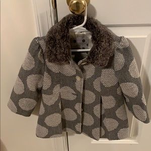 Grey toddler girls dress coat